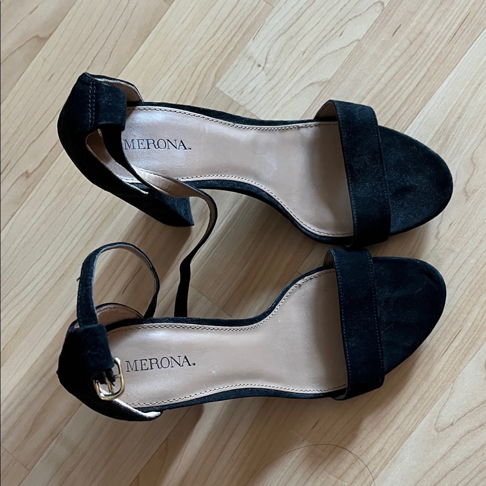Merona Black Ankle Strap Heels